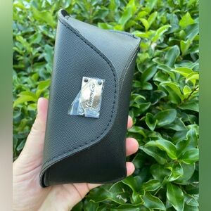 Black Sunglasses Case with Silver Accent